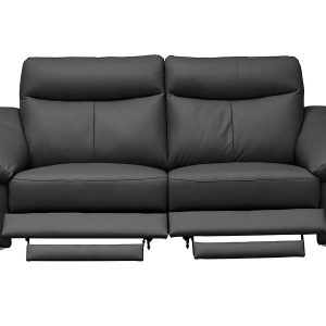 Sofa dwuosobowa Luna 2 z funkcją relaks skóra naturalna czarna 43182 Sofa dwuosobowa Luna 2 z funkcją relaks skóra naturalna czarna 43182