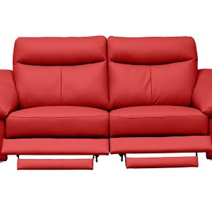 Sofa dwuosobowa Luna 2 z funkcją relaks skóra naturalna czerwona 43170 Sofa dwuosobowa Luna 2 z funkcją relaks skóra naturalna czerwona 43170