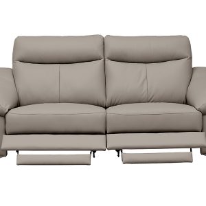 Sofa dwuosobowa Luna 2 z funkcją relaks skóra naturalna jasnoszara 43199 Sofa dwuosobowa Luna 2 z funkcją relaks skóra naturalna jasnoszara 43199