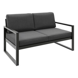 Sofa dwuosobowa ogrodowa STELLA ciemny szary – metalowy 1022627 Sofa dwuosobowa ogrodowa STELLA ciemny szary – metalowy 1022627