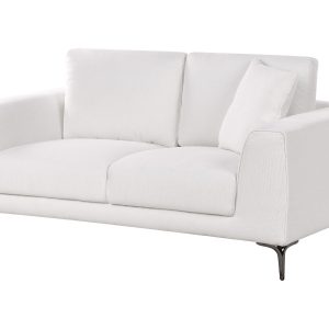 Sofa dwuosobowa poduszki biała 597798
