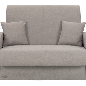 Sofa dwuosobowa Poli rozkładana z pojemnikiem beżowa 317258