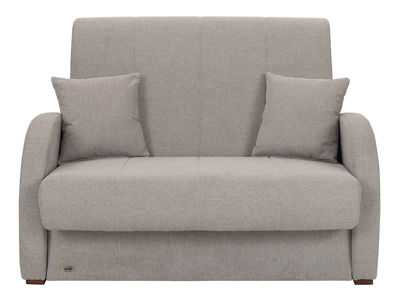 Sofa dwuosobowa Poli rozkładana z pojemnikiem beżowa 317258