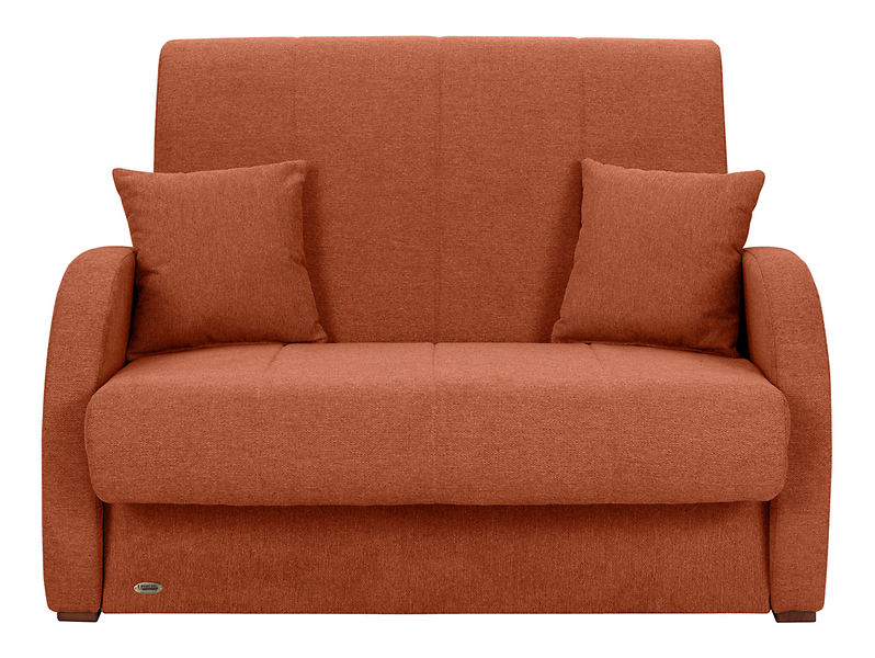 Sofa dwuosobowa Poli rozkładana z pojemnikiem brązowa 485977