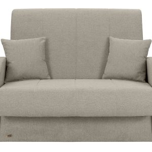 Sofa dwuosobowa Poli rozkładana z pojemnikiem taupe 485975