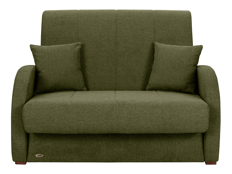 Sofa dwuosobowa Poli rozkładana z pojemnikiem zielona 485976