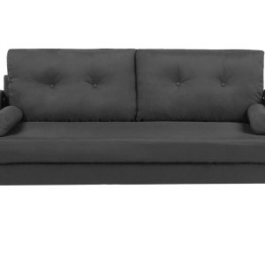 Sofa dwuosobowa szara z poduszkami 191126 Sofa dwuosobowa szara z poduszkami 191126