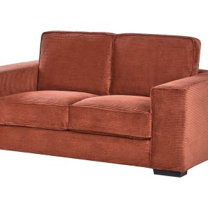 Sofa dwuosobowa sztruksowa poduszki złoty brąz 598762 Sofa dwuosobowa sztruksowa poduszki złoty brąz 598762