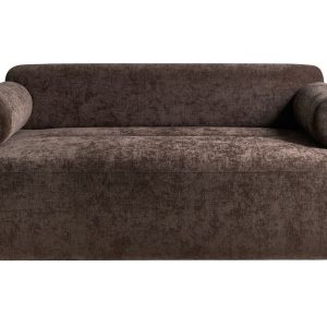 Sofa dwuosobowa tapicerowana ciemnobrązowa 866694 Sofa dwuosobowa tapicerowana ciemnobrązowa 866694