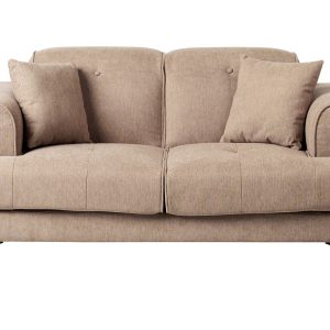 Sofa dwuosobowa tapicerowana jasnobrązowa 395434 Sofa dwuosobowa tapicerowana jasnobrązowa 395434