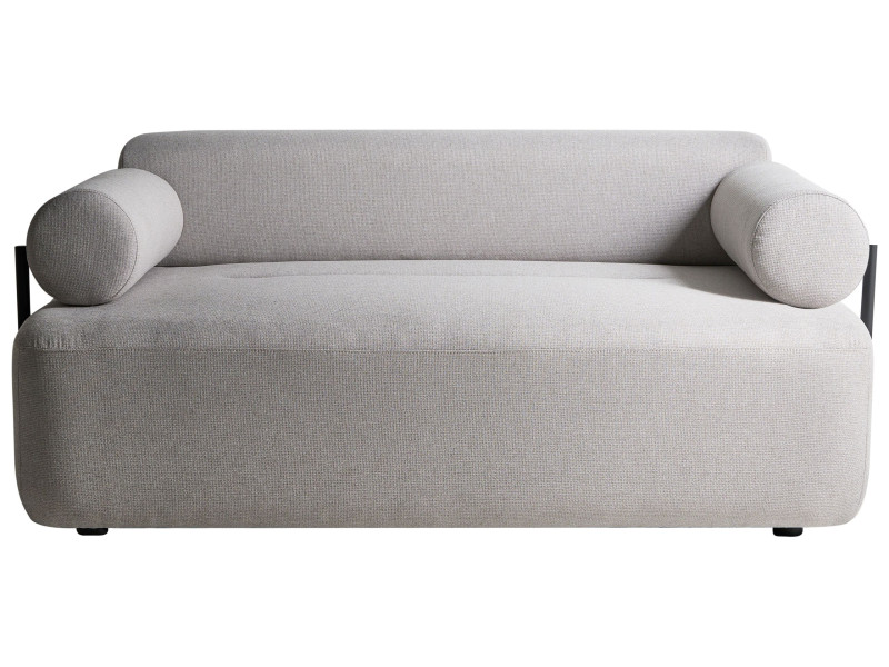 Sofa dwuosobowa tapicerowana jasnoszara 866705