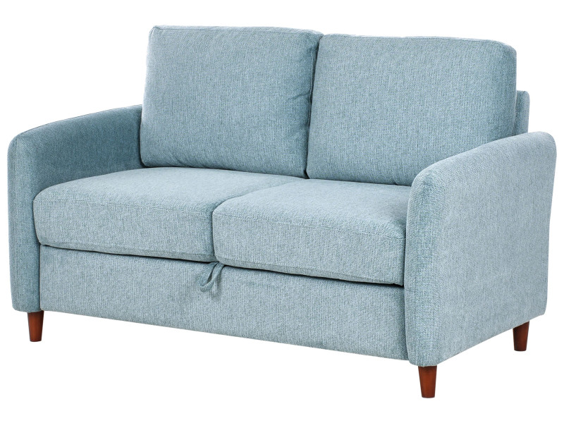 Sofa dwuosobowa tapicerowana niebieska 598768