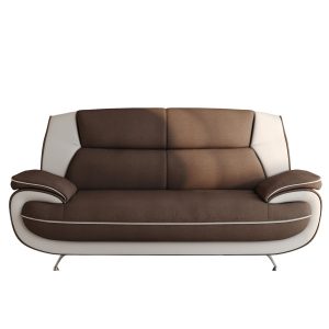 Sofa dwuosobowa, tkanina Kronos, brązowo-biała, Palermo 951094 Sofa dwuosobowa, tkanina Kronos, brązowo-biała, Palermo 951094