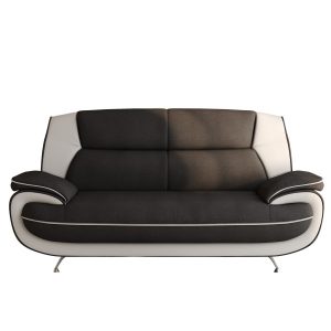 Sofa dwuosobowa, tkanina Kronos, czarno-biała, Palermo 955621 Sofa dwuosobowa, tkanina Kronos, czarno-biała, Palermo 955621
