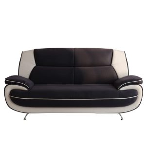 Sofa dwuosobowa, tkanina Soft, czarno-biała, Palermo 955624 Sofa dwuosobowa, tkanina Soft, czarno-biała, Palermo 955624