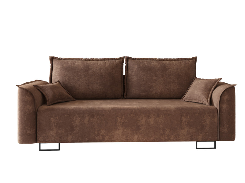 Sofa EMMA brąz funkcja spania pojemnik 927950