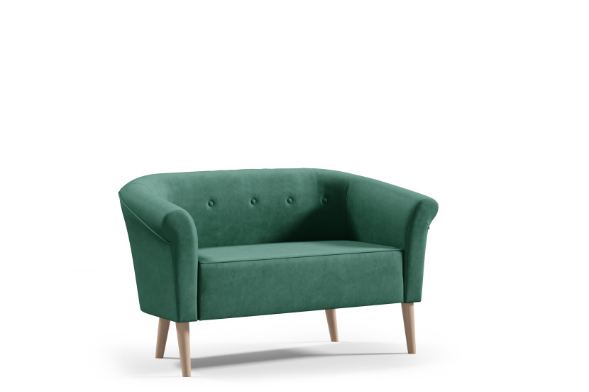 Sofa ESPERO z guzikami 2 osobowa styl skandynawski welur monolith 37 637119
