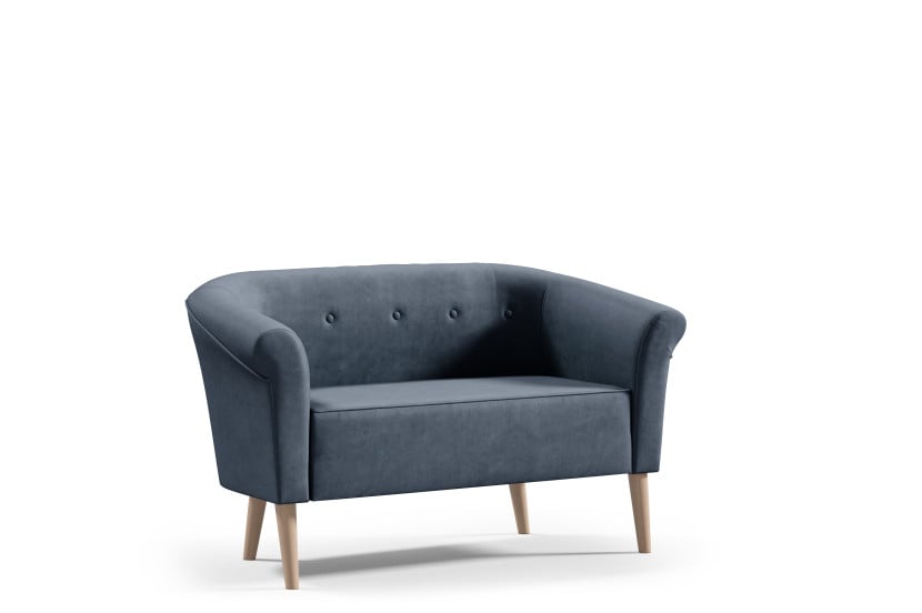 Sofa ESPERO z guzikami 2 osobowa styl skandynawski welur monolith 77 637109
