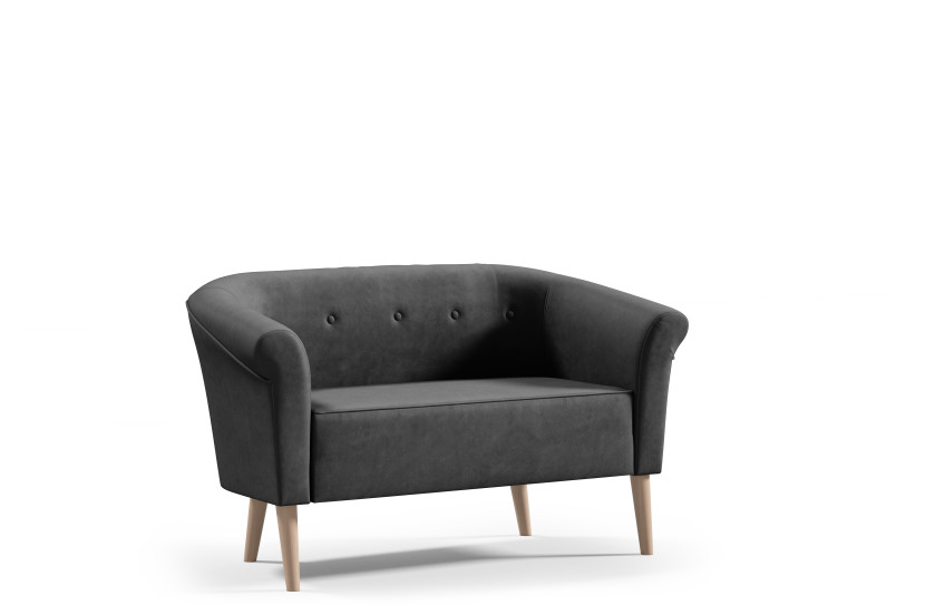 Sofa ESPERO z guzikami 2 osobowa styl skandynawski welur riviera 95 637102