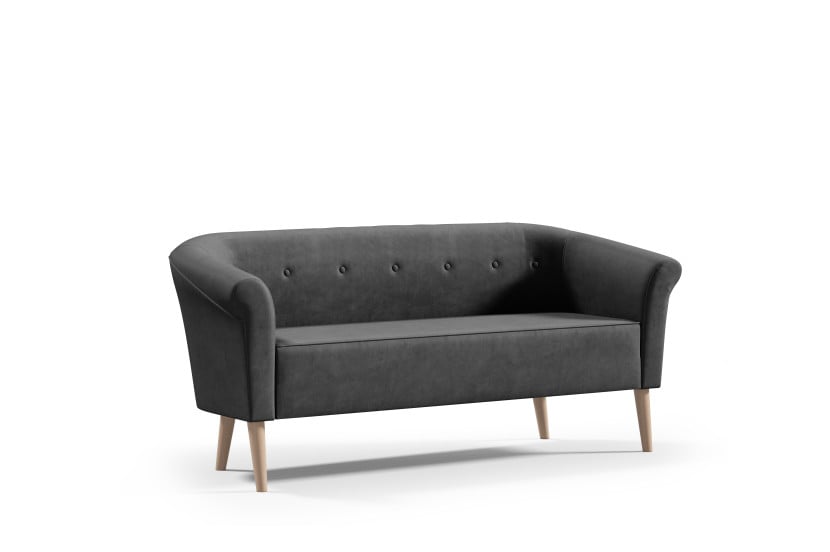 Sofa ESPERO z guzikami styl skandynawski 3 osobowa welur riviera 95 637122