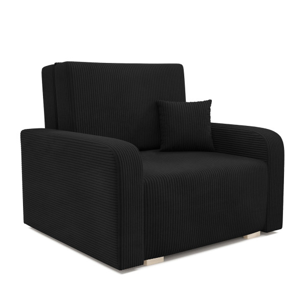 Sofa fotel rozkładany Amerykanka Tessa I Poso 135 sztruks czarny 655947