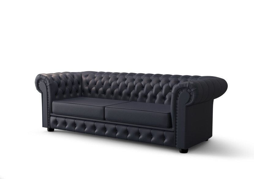 Sofa Glamour Manchester II 190 cm Pikowana Elegancka Stylowa Skóra 1068826