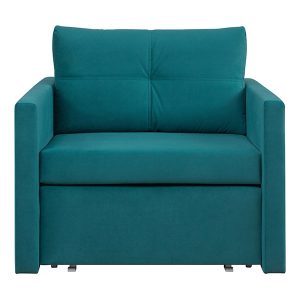 Sofa jednoosobowa Bunio rozkładana z pojemnikiem niebieska 236050