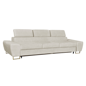 Sofa kanapa 3 os rozkładana z f. spania Bosso Family meble beżowy welur 519899 Sofa kanapa 3 os rozkładana z f. spania Bosso Family meble beżowy welur 519899
