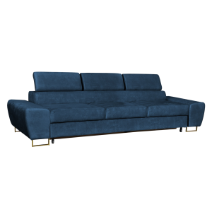 Sofa kanapa 3 os rozkładana z f. spania Bosso Family meble granatowy welur 519924 Sofa kanapa 3 os rozkładana z f. spania Bosso Family meble granatowy welur 519924