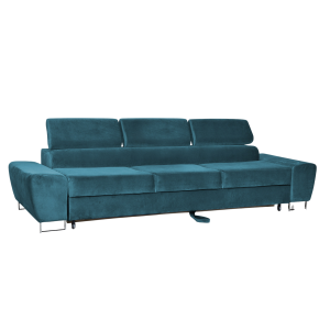 Sofa kanapa 3 os rozkładana z f. spania Bosso Family meble niebieski welur 519902 Sofa kanapa 3 os rozkładana z f. spania Bosso Family meble niebieski welur 519902