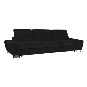 Sofa kanapa 3 os rozkładana z f. spania Savio Family meble czarny sztruks 519903 Sofa kanapa 3 os rozkładana z f. spania Savio Family meble czarny sztruks 519903