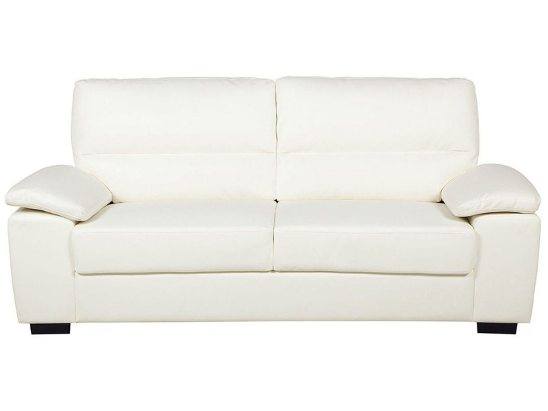 Sofa kanapa 3-osobowa ekoskóra kremowa 81543