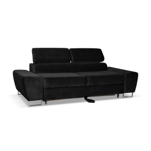 Sofa kanapa Bosso salon Family meble czarny welur reg zagłówek 519917 Sofa kanapa Bosso salon Family meble czarny welur reg zagłówek 519917