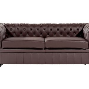 Sofa kanapa chesterfield skóra brązowa 281166 Sofa kanapa chesterfield skóra brązowa 281166
