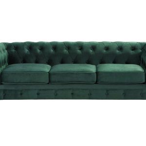 Sofa kanapa chesterfield welurowa zielona 191287 Sofa kanapa chesterfield welurowa zielona 191287