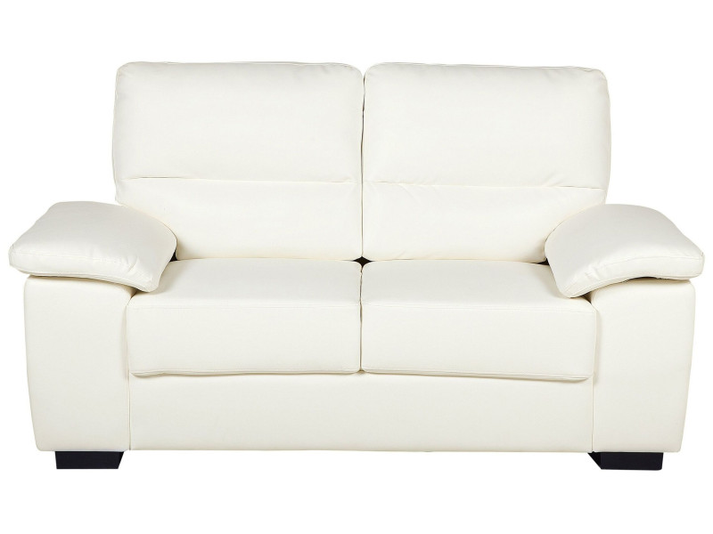 Sofa kanapa dwuosobowa ekoskóra kremowa 140910