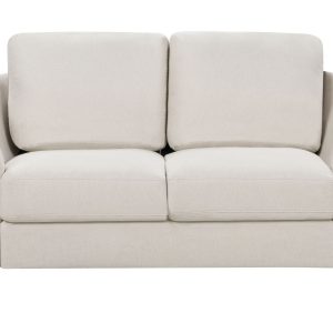 Sofa kanapa dwuosobowa tapicerowana jasnobeżowa 281165 Sofa kanapa dwuosobowa tapicerowana jasnobeżowa 281165