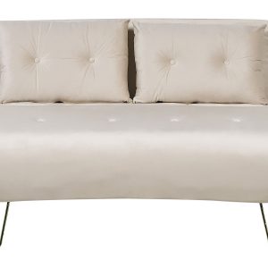 Sofa kanapa dwuosobowa welur beżowa 191105 Sofa kanapa dwuosobowa welur beżowa 191105
