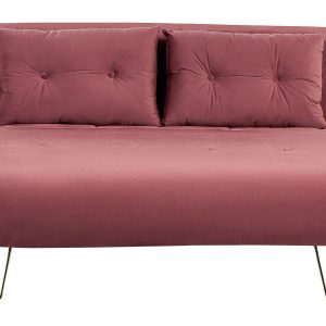 Sofa kanapa dwuosobowa welur różowa 191101 Sofa kanapa dwuosobowa welur różowa 191101