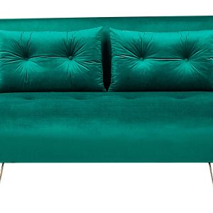 Sofa kanapa dwuosobowa welur zielona 191112 Sofa kanapa dwuosobowa welur zielona 191112