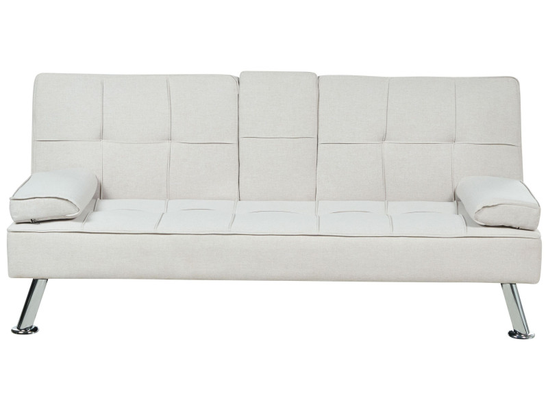 Sofa kanapa funkcja spania beżowa 220530