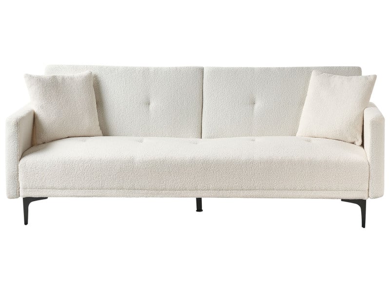 Sofa kanapa funkcja spania złamana biel boucle 716967