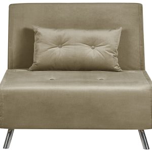 Sofa kanapa rozkładana 1-osobowa welur zielona 140882 Sofa kanapa rozkładana 1-osobowa welur zielona 140882