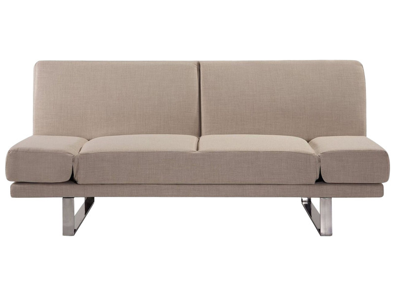 Sofa kanapa rozkładana 3-osobowa beżowa 65876