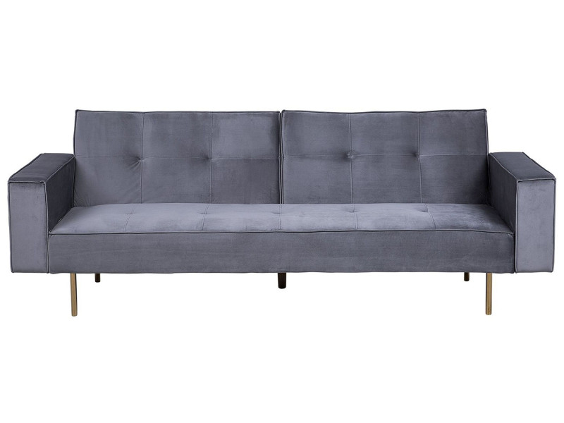 Sofa kanapa rozkładana 3-osobowa szara 124096