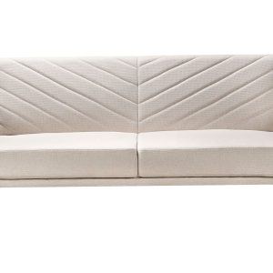 Sofa kanapa rozkładana len syntetyczny jasnobeżowa 385006 Sofa kanapa rozkładana len syntetyczny jasnobeżowa 385006