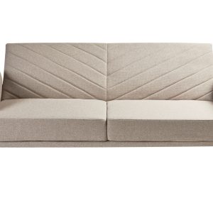 Sofa kanapa rozkładana len syntetyczny jasnobrązowa 385001 Sofa kanapa rozkładana len syntetyczny jasnobrązowa 385001