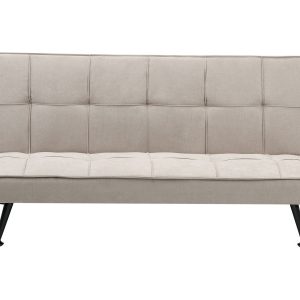 Sofa kanapa rozkładana pikowana beżowa 430542 Sofa kanapa rozkładana pikowana beżowa 430542