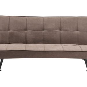 Sofa kanapa rozkładana pikowana brązowa 430532 Sofa kanapa rozkładana pikowana brązowa 430532