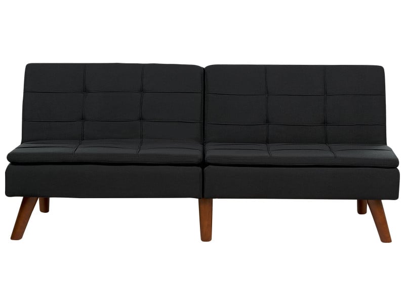 Sofa kanapa rozkładana pikowana czarna 281333